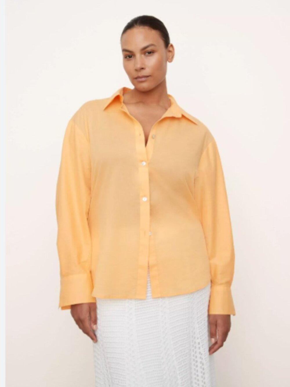 Vince Sculpted Voile Button-Up Shirt Plus NWT Sz 1X